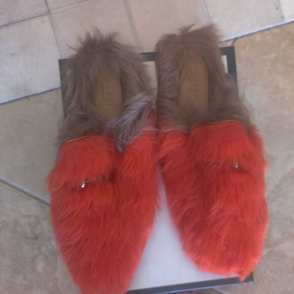 Gucci Princetown style shearling shoes size 42 New (12) - Picture 1 of 4